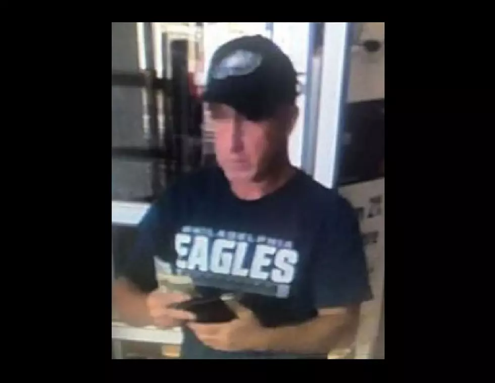 EHT NJ  Cops Looking for Cash Carrying Eagles Logo Wearing Guy