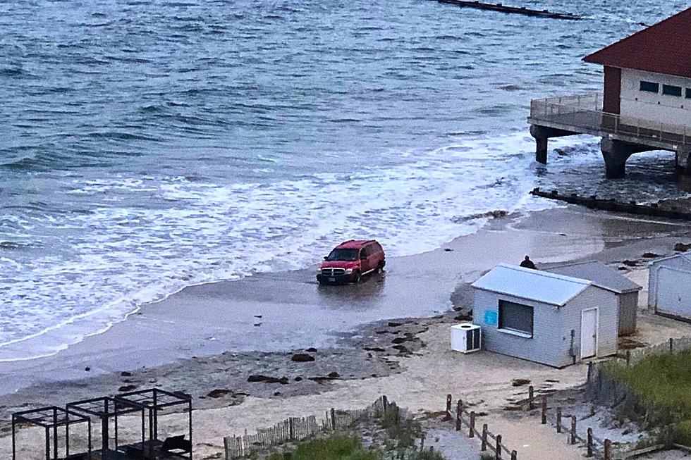 Vehicle Almost Washed Out to Sea Outside Atlantic City Casino