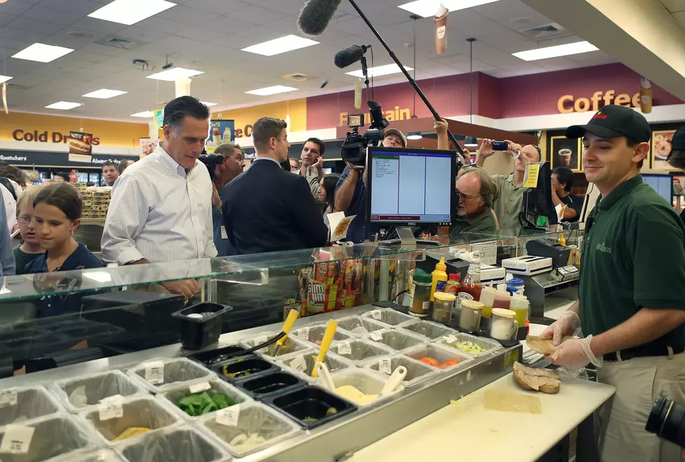 Mitt Romney Campaigns In Six Swing States On "Every Town Counts" Bus Tour