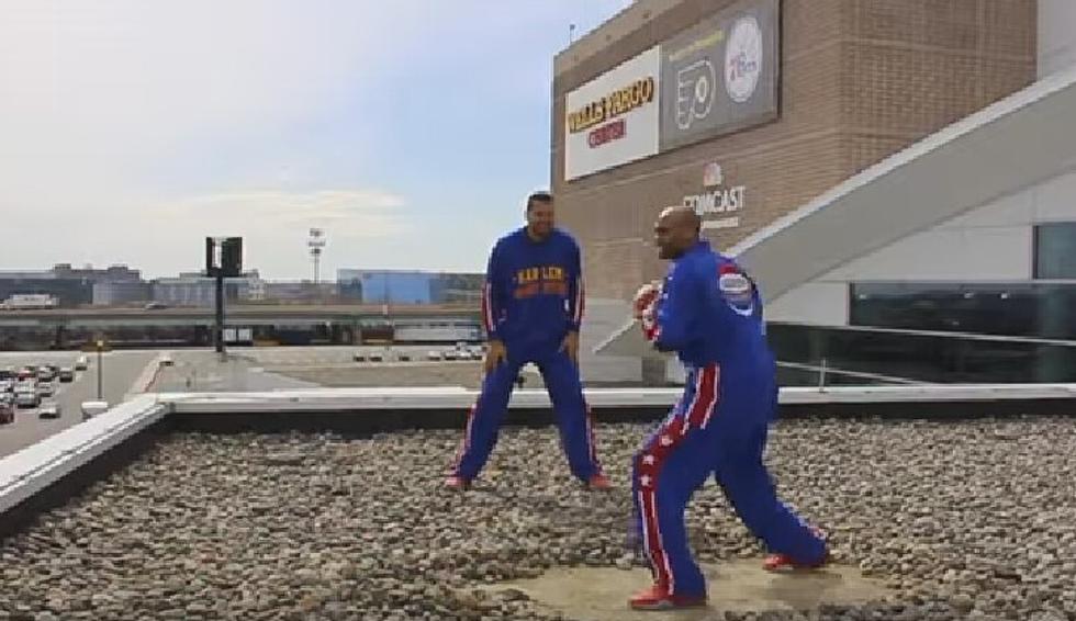 Watch Globetrotters Try Shots From Roof of Wells Fargo Center