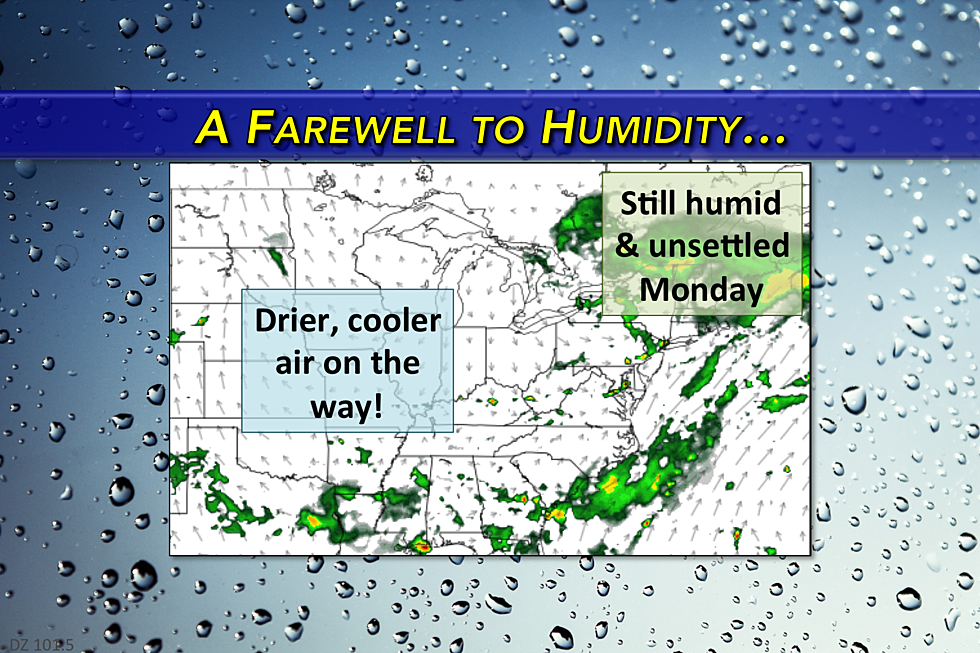 One more day of humidity and thunderstorms Monday