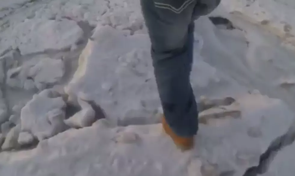 Men Video Walk Across Frozen Cape May Bay - Brave or Stupid? 