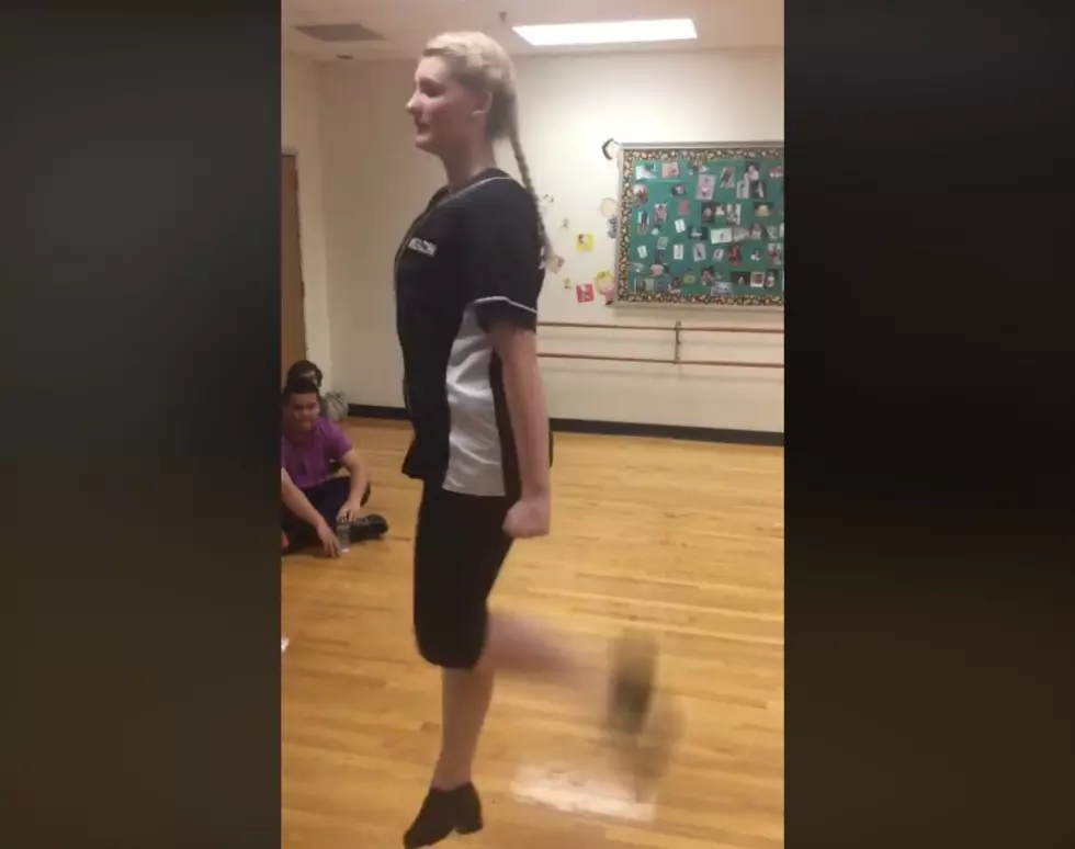 Mainland Student Shows Classmates How to Irish Step Dance