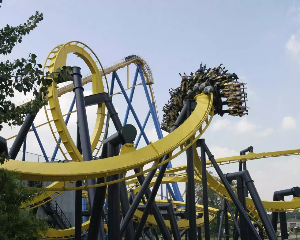 'Batman Begins' Star Spotted Riding Batman The Ride at Six Flags