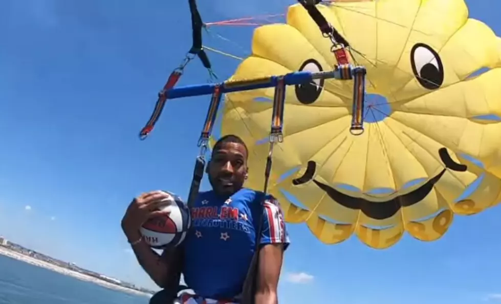 Watch Harlem Globetrotter's Trick Shot From Wildwood Parasail