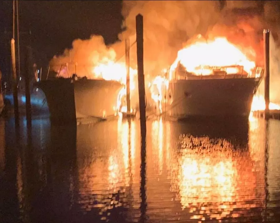 Photos Show Intensity of Seaview Harbor Marina Boat Fire