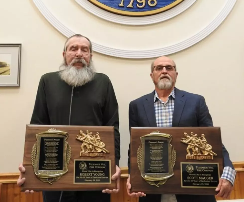 Two Tuckahoe Vol. Firefighters Honored for 50 Years of Service
