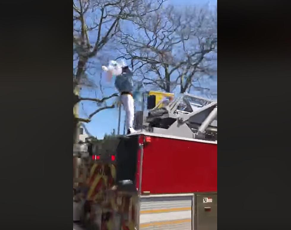 Margate Easter Bunny Loses His Head on Fire Truck [WATCH]