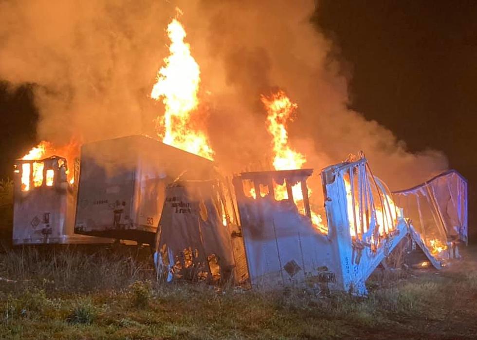 Fire Departments Fight Raging Trailer Blaze on South Jersey Farm
