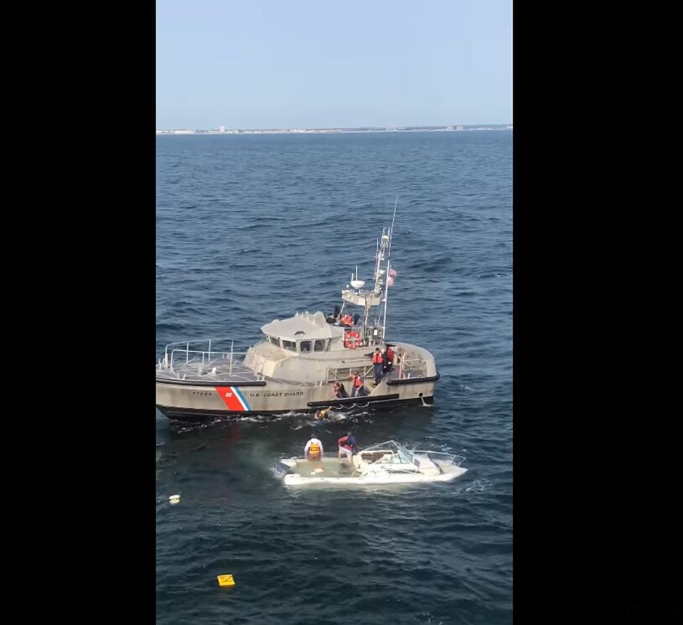 Watch Coast Guard Atlantic City Rescue Three from Sinking Boat