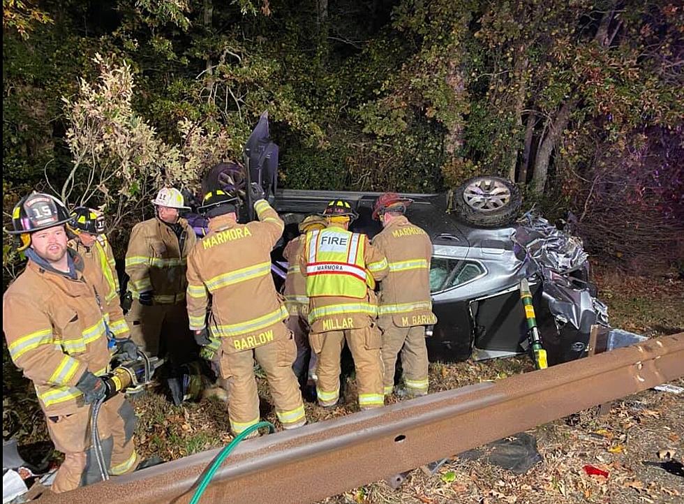 Firefighters Use Jaws of Life to Pull Driver from GSP Crash in Cape May County, NJ