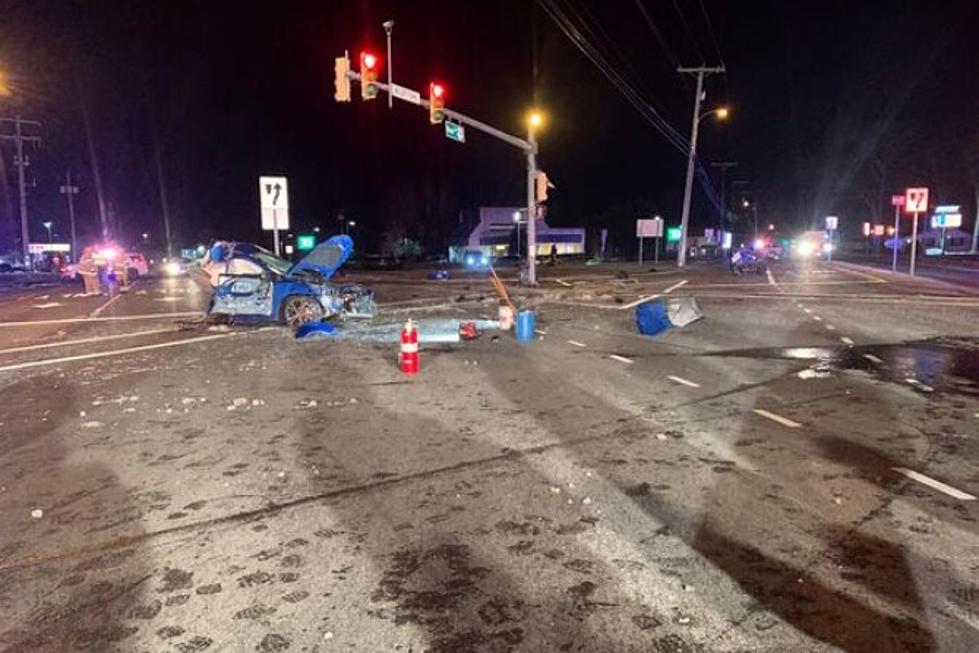 Car Hit Pole & Split in Two, Driver Entrapped in Northfield, NJ Crash