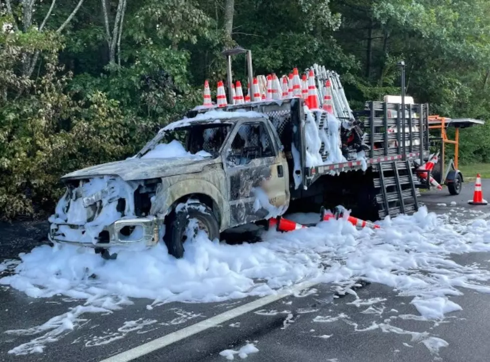 Road Construction Truck Fire Closes Road in Dennis Twp., NJ