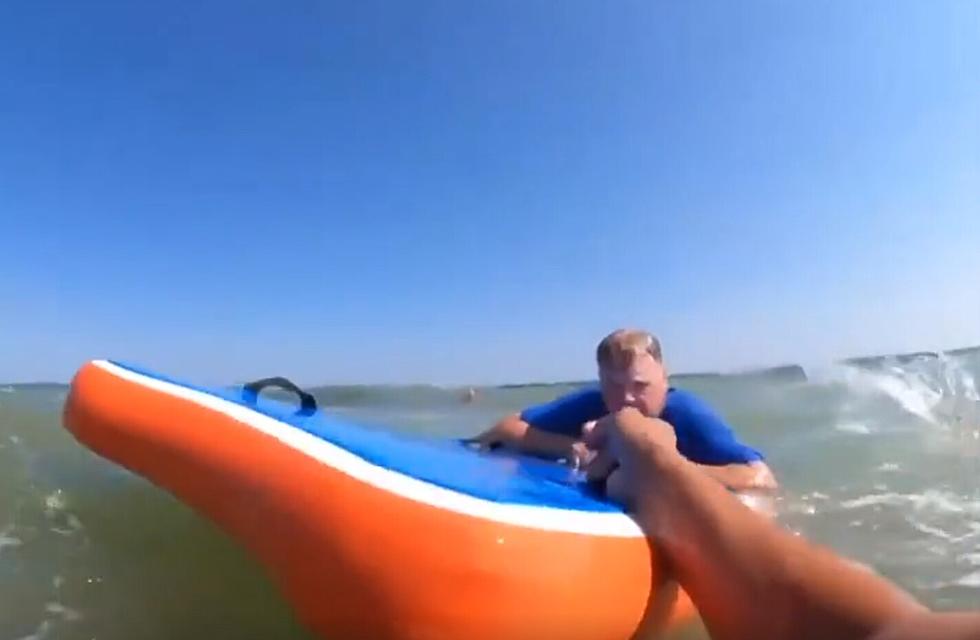 Watch Long Beach Island, NJ Surfer Save Drowning Swimmer