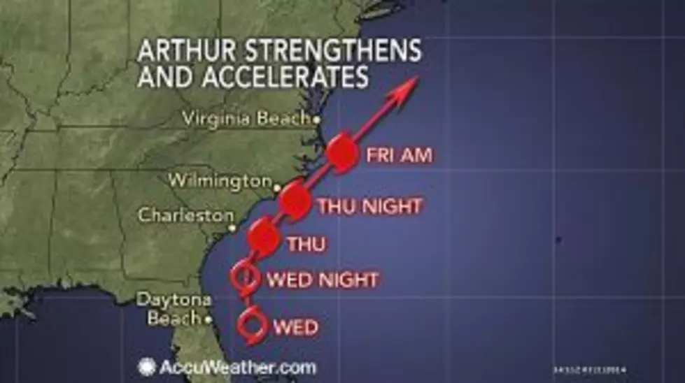 Tropical Storm Arthur Upgraded to Hurricane