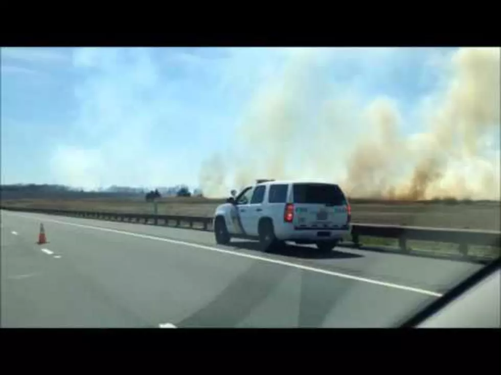 Fire Burning Along the Garden State Parkway in Port Republic [VIDEO]