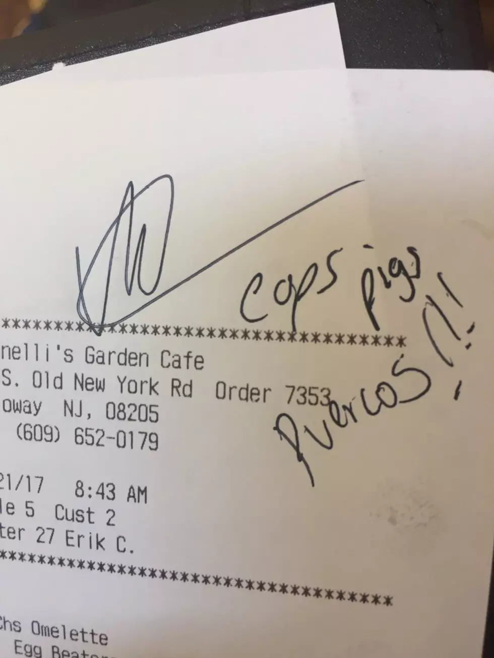 Galloway Restaurant Apologizes for Offensive Police Receipt
