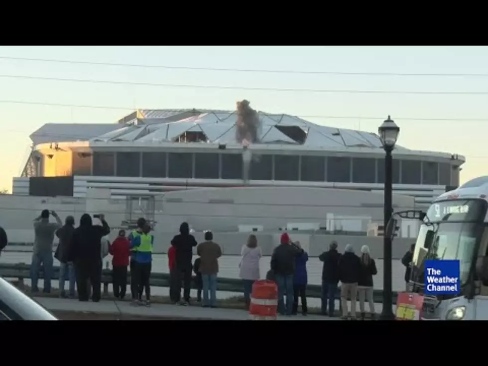 Bus Photobombs Building Implosion