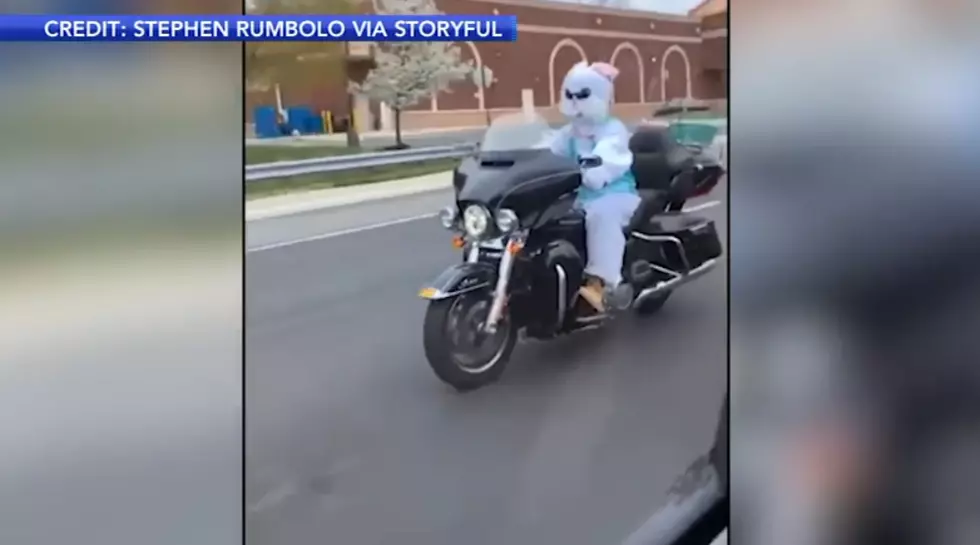 Yes, That Was The Easter Bunny Riding A Motorcycle in New Jersey [Video]