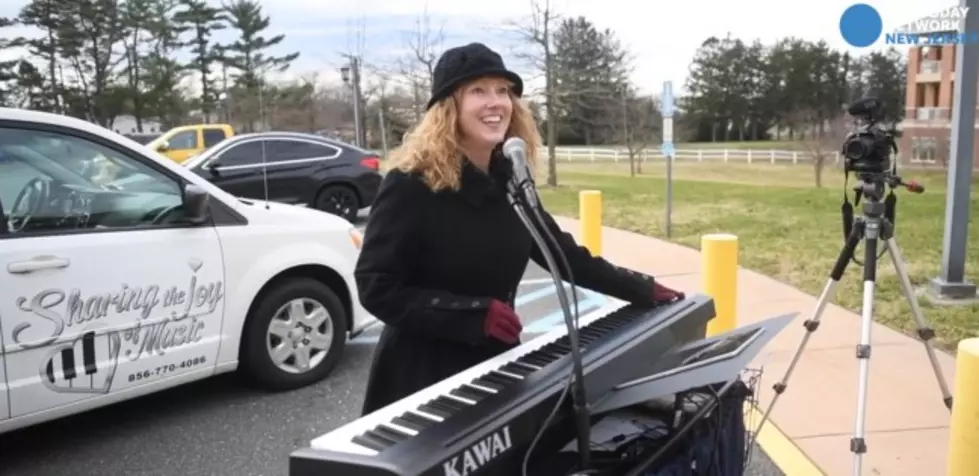 Volunteer Plays Music Outside Vineland Veterans Memorial Home [VIDEO]