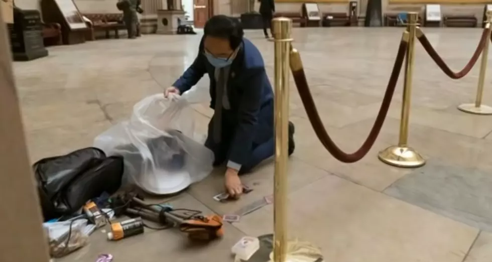 New Jersey Representative Andy Kim Helps Clean Up Capitol Following Riot