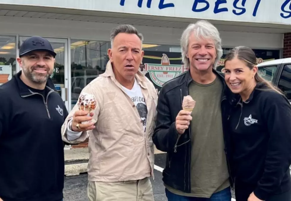 Bruce Springsteen and Jon Bon Jovi Grab Ice Cream Together in Freehold, NJ