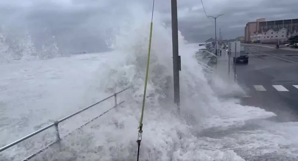 Video: Massive Waves Crash Over North Wildwood, NJ, Seawall