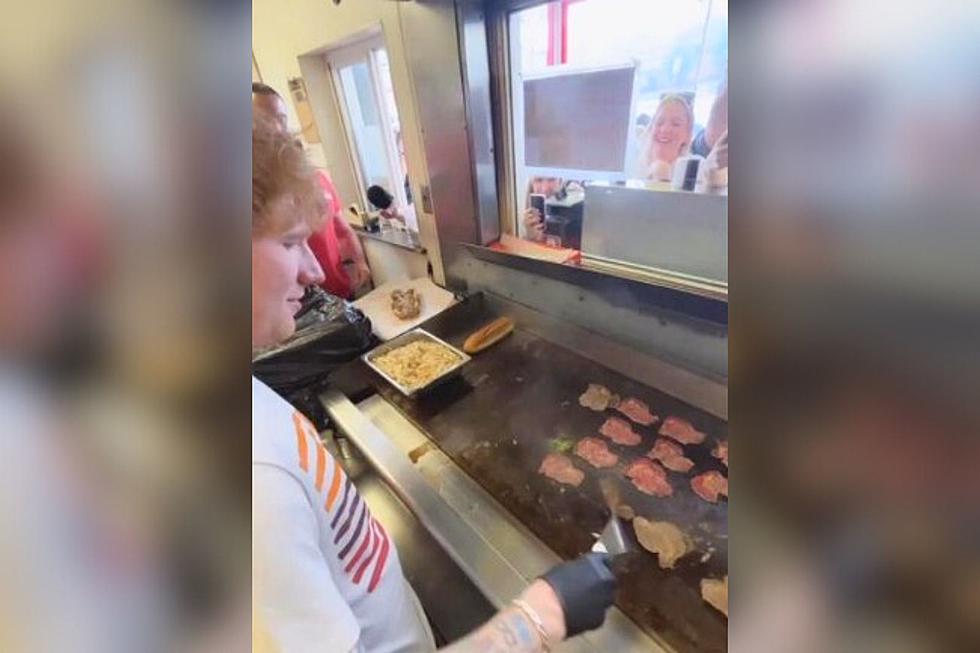 WATCH: Ed Sheeran Cooks and Serves at Popular Philly, PA Cheesesteak Shop