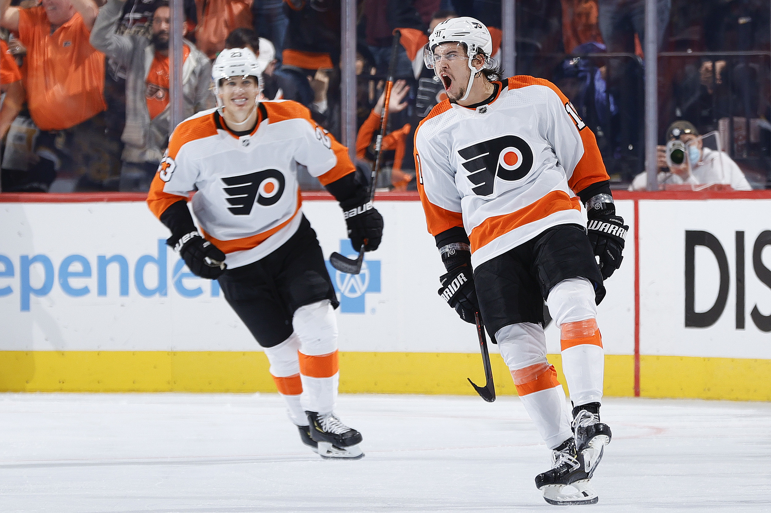 Travis Konecny Philadelphia Flyers Autographed Orange Adidas 2020