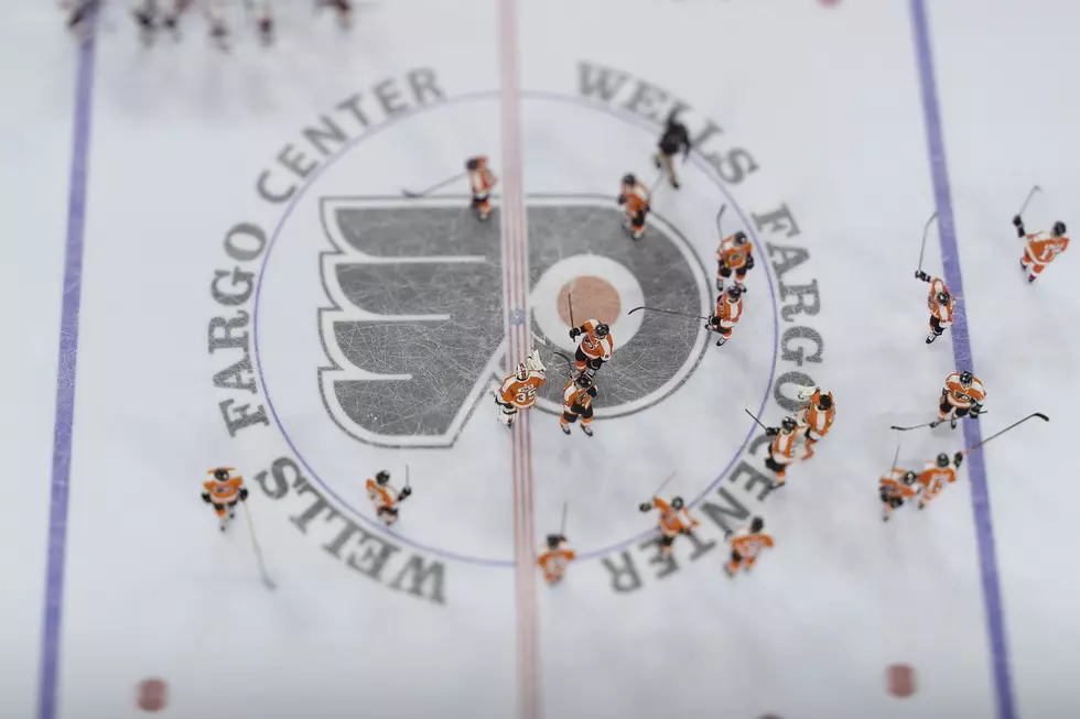 A view of the Claude Giroux 1000th game played patch worn on the News  Photo - Getty Images