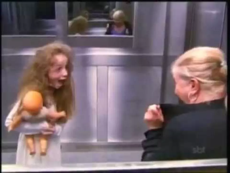 Creepy Girl with Doll in Dark Elevator [SCARY VIDEO]