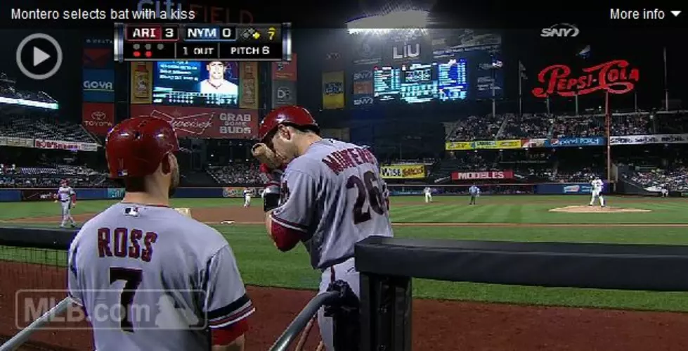 Watch This Baseball Player Decide On a Bat By Kissing It [VIDEO]