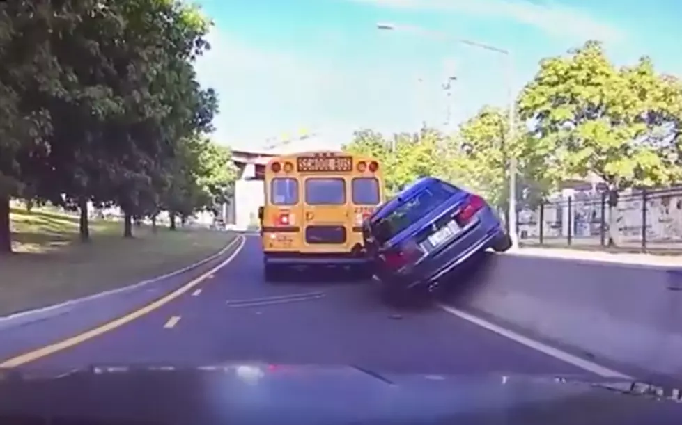 BMW Tries To Pass School Bus In Albany&#8230;Watch Dashcam Video