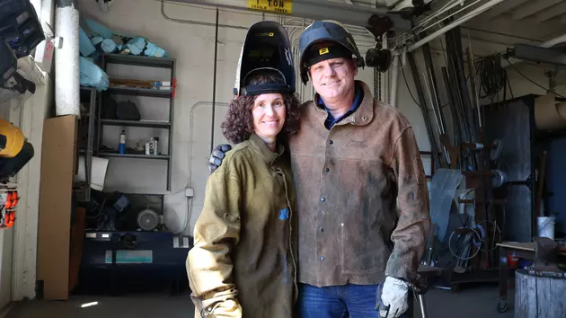 MIG Welding at Sculpture Space: Beth &#038; Dave Try