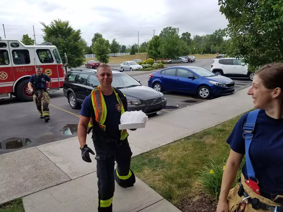 Western NY Fire Dept Delivers Pizza After Delivery Guy Crashes