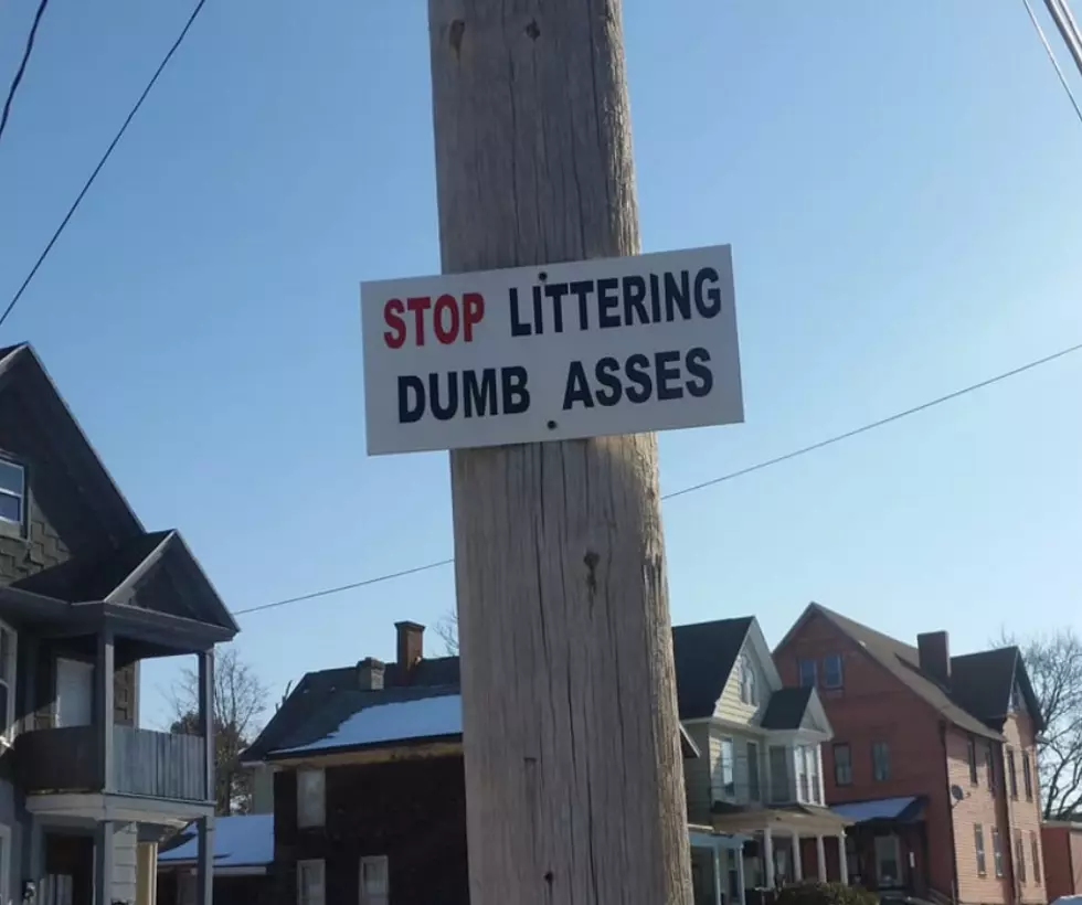 Someone In Utica Is Tired of Neighbors Littering, Makes Own Signs