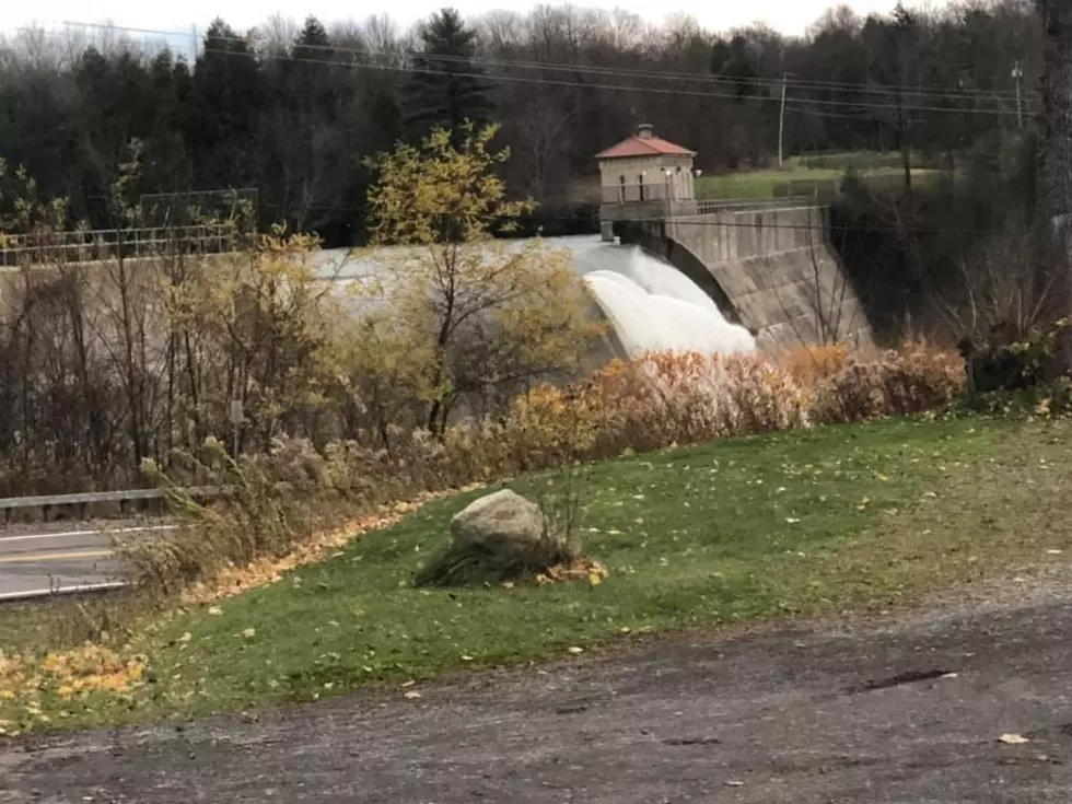 Powerful Water Snaps Buoys At Delta Lake Dam