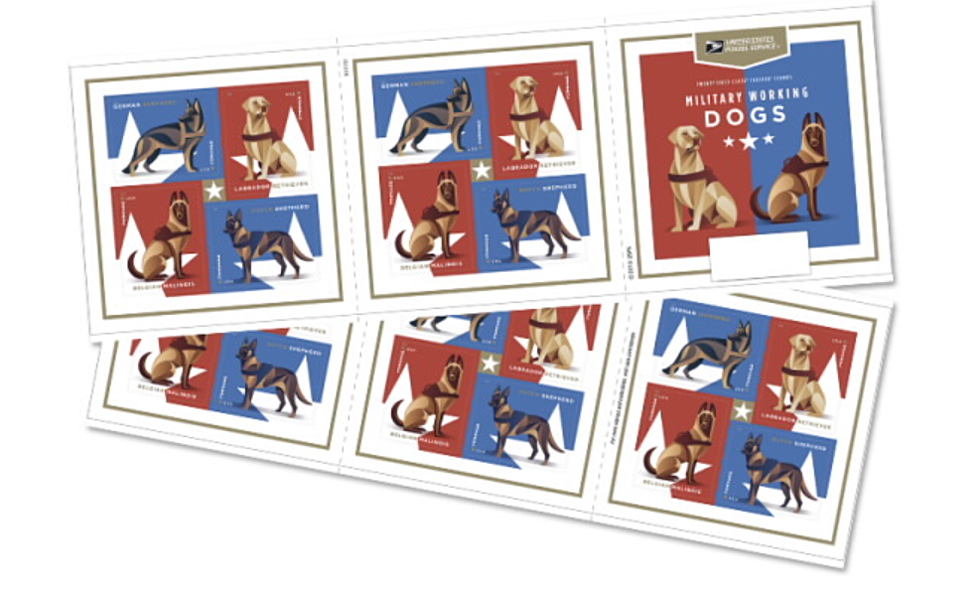 Post Office Honors Military Working Dogs with Forever Stamp