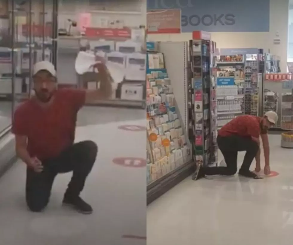 WATCH: Niagara Falls Man Rips COVID-19 Stickers from Store Floor