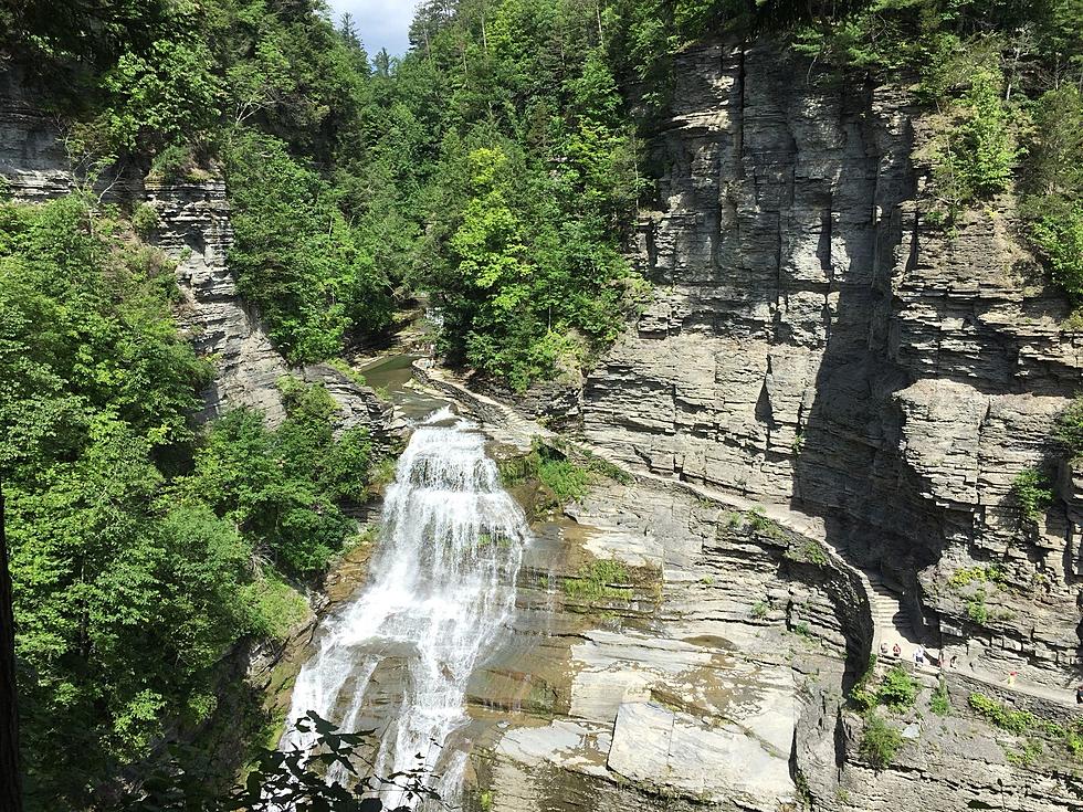 Stone Staircase Takes You to a Breathtaking View Atop a Waterfall in NY