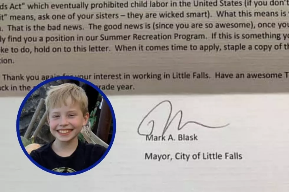 11-Year-Old Little Falls Boy Gets Rejection Letter and Job Offer from Mayor