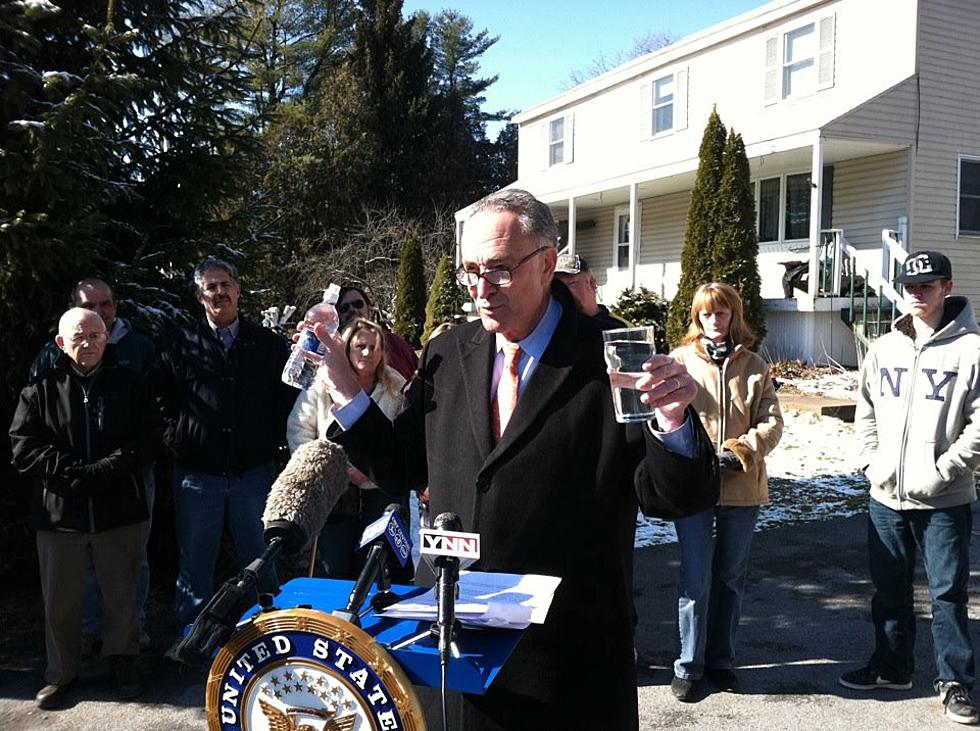 Schumer In Town Of Lenox To Promote Water Pipeline