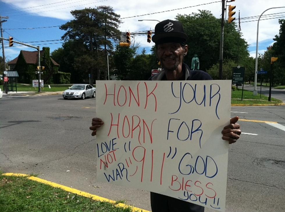 Utica’s Benjamin Walker – Standing Up In Memory of 9/11 at Burrstone and Genesee Streets