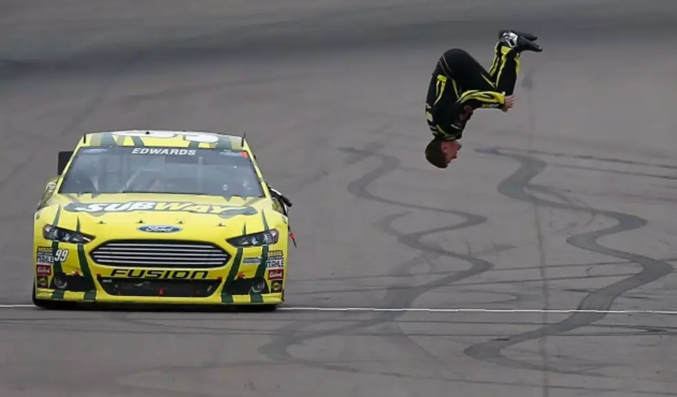 Carl Edwards Wins Subway Fresh Fit In Phoenix; Jimmie Johnson And Denny Hamlin Race For Second, And Danica&#8217;s Blown Tire [VIDEO]