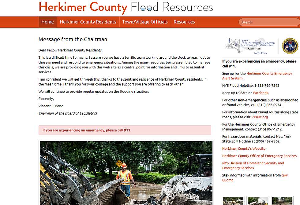 Herkimer County Announces Flood Website