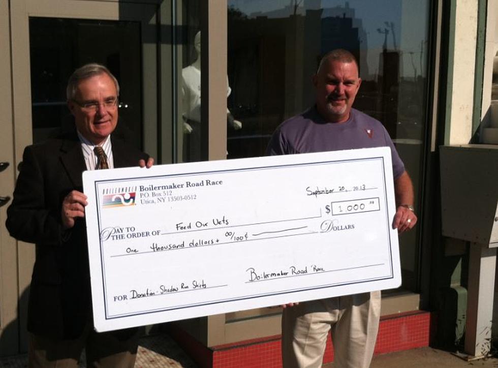Feed Our Vets Gets $1,000 Check From Boilermaker