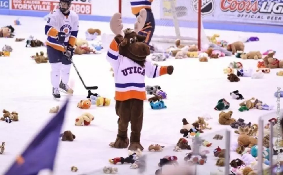 Utica College Teddy Bear Toss Game Sold Out [VIDEO]