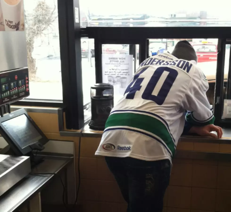 Utica Comets Players Pay Surprise Visit To New Hartford Dunkin&#8217; Donuts