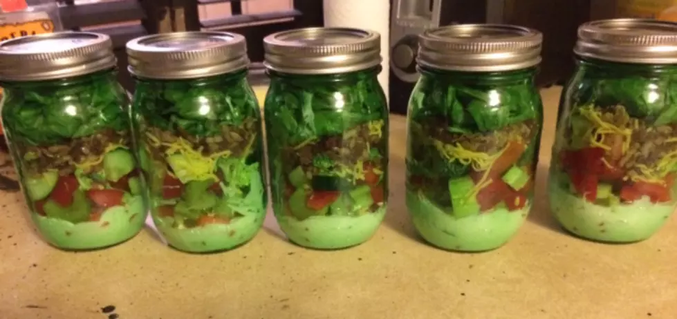 Luke Tries Out Salad In A Mason Jar From Pinterest