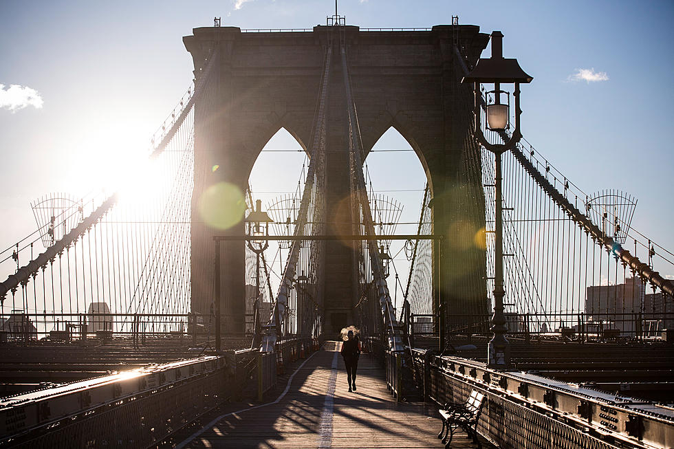 Ship Clips Brooklyn Bridge